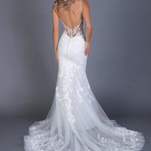 Sequied Lace fit and Flare wedding dress